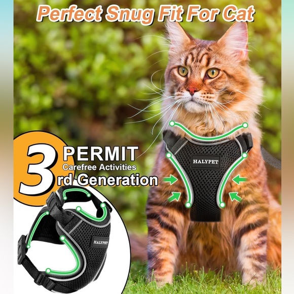 Halypet Cat Harness and Leash Set size small - Picture 5 of 10